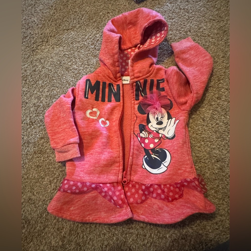 Disney Minnie Mouse Coral Hoodie for Kids